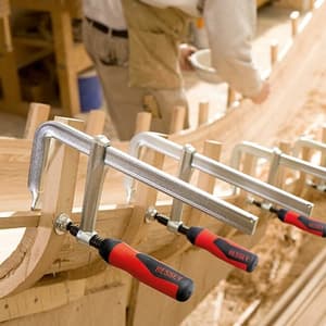 Bessey 200 mm All-Steel Screw Clamp with 2-component Plastic Handle, GZ20-2K