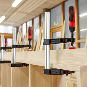 Bessey 600 mm Malleable Cast Iron Screw Clamp with 2-component Plastic Handle, TG60S14-2K