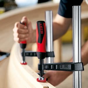 Bessey 600 mm Malleable Cast Iron Screw Clamp with 2-component Plastic Handle, TG60S14-2K