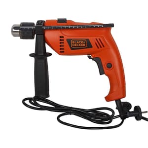Black+Decker 13mm 550W Hammer Drill Hand Tools Kit For Home DIY & Professional Use 100 Pcs, HD555KMPR-B1