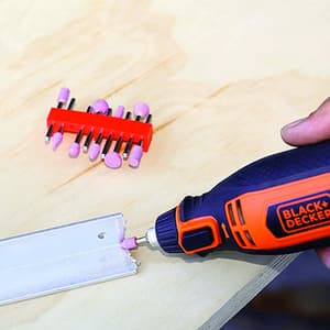 Black+Decker 180 W Electric Rotary Tool with (Pack of 118 Pcs) Accessories Kit Box For Grinding Polishing,Engraving & Carving, RT18KA-IN