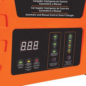 Black+Decker 2/8/12 Amp 3 Speed Automatic Battery Charger & Manual Control, BC12-B2