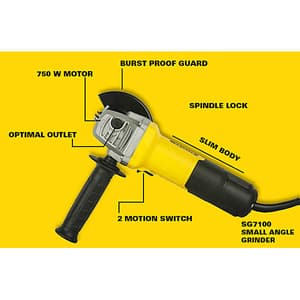 Stanley 100mm / 4 inch, 750W Slim Small Angle Grinder, SG7100-IN