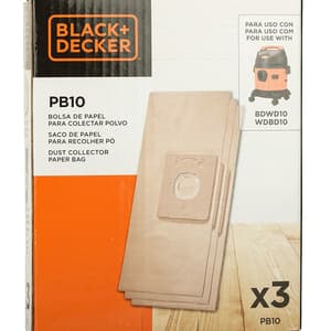 Black+Decker 10 Ltr Paper Dust Bag , PB10-B1