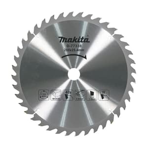 Makita 10 inch / 260 mm TCT Saw Blade For Wood (40 Teeth), D-77338