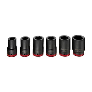Bosch 6 Pcs 1 Inch Sq. Drive Socket Set (90 mm Length), 2 608 551 106