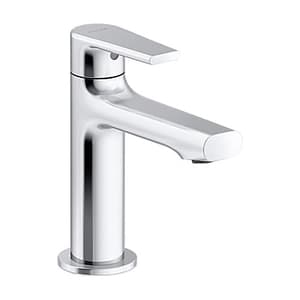 Kohler APT Flux Single-handle Bathroom Sink Faucet Pillar Tap In Polished Chrome Finish, K-34067IN-4-CP