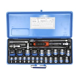 Taparia 27 Pcs 1/2 Inch Sq. Drive BiHexagonal Socket Set (12PT), S-14MXL