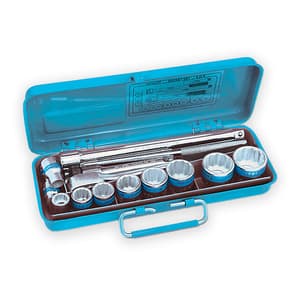 Taparia 15 Pcs 1/2 Inch Sq. Drive Hexagonal Socket Set (6PT), S-22HXL
