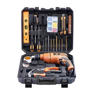 JK Super Drive Professional Tool Kit with 13mm (550Watt) Heavy duty Impact Drill Machine For Home, DIY & Professional Use (98-Pieces), SD9000014A