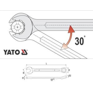Yato 24 mm Combination Spanner, YT-0353