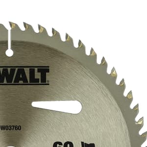 Dewalt 7-1/4 inch / 185 mm TCT Woodworking Cutting Blade For MDF Particle Boards Laminated Boards (60 Teeth), DW03760-IN