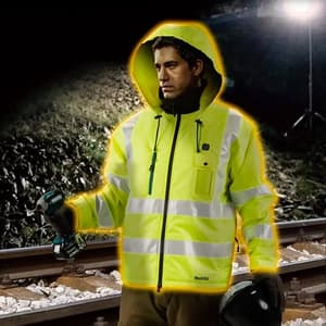 Makita 18V / 14.4V LXT Li-Ion Cordless Heated Jacket with Hood (Large), DCJ206YL