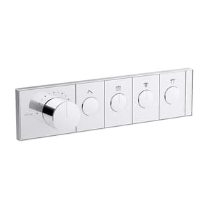 Kohler Anthem Recessed Thermostatic Mechanical 4 Outlet Trim In Polished Chrome Finish, K-26348IN-9-CP