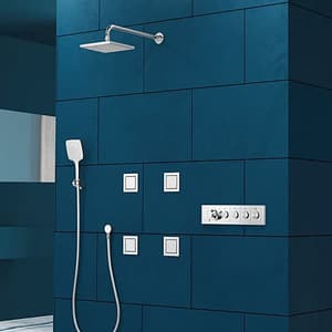 Kohler Anthem Recessed Thermostatic Mechanical 4 Outlet Trim In Polished Chrome Finish, K-26348IN-9-CP