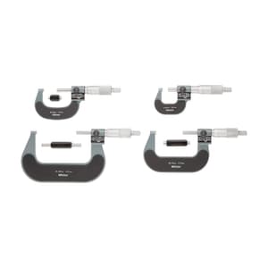 Mitutoyo 0 - 100 mm Digit Outside Micrometer Set (Pack of 4 Pcs), 193-902