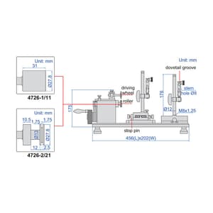 Insize 4 - 40 mm Concentricity Gauge without Dial test indicator, 4726-1