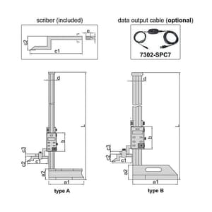 Insize 500 mm / 20 inch Non-Waterproof Digital Height Gauge, 1150-500