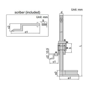 Insize 300 mm Vernier Height Gauge, 1250-300