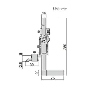 Insize 150 mm Mini Digital Height Gauge, 1154-150
