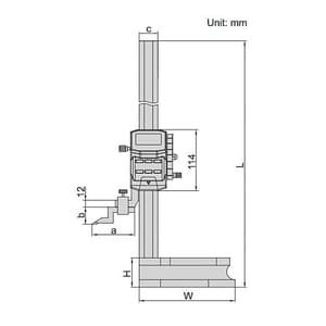Insize 600 mm Digital Height Gauge With Driving Wheel, 1156-600