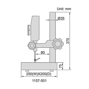 Insize 0-50 mm Digital Height Gage, 1157-501