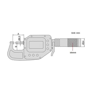 Insize 0 - 25 mm High Precision Digital Micrometer / Snap Gages, 3350-25