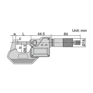 Insize 150 - 175 mm Waterproof Digital Outside Micrometer (Without Data Output), 3108-175A
