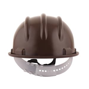 Karam ISI Marked Shelmet Safety Helmet With Plastic Cradle (Brown), PN501