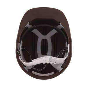 Karam ISI Marked Shelmet Safety Helmet With Plastic Cradle (Brown), PN501