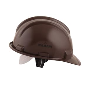 Karam ISI Marked Shelmet Safety Helmet With Plastic Cradle (Brown), PN501