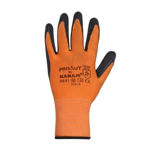 Karam Orange Supported Hand Gloves (Medium) (Pack Of 12 Pair), HS01
