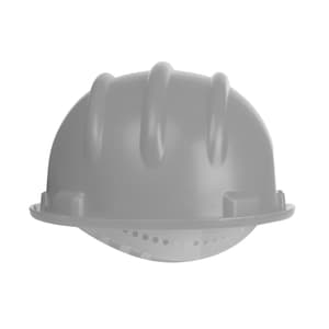 Karam ISI Marked Shelmet Safety Helmet With Plastic Cradle (Grey), PN501