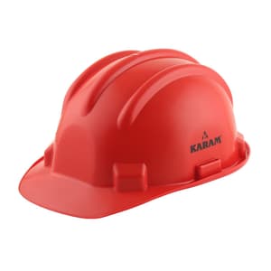 Karam ISI Marked Shelmet Safety Helmet With Plastic Cradle (Red), PN501