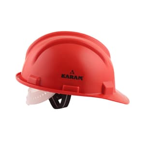Karam ISI Marked Shelmet Safety Helmet With Plastic Cradle (Red), PN501