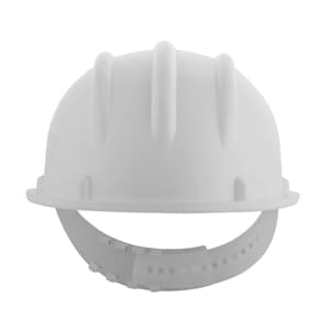 Karam ISI Marked Shelmet Safety Helmet With Plastic Cradle (White), PN501