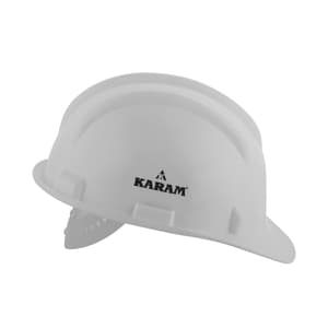 Karam ISI Marked Shelmet Safety Helmet With Plastic Cradle (White), PN501