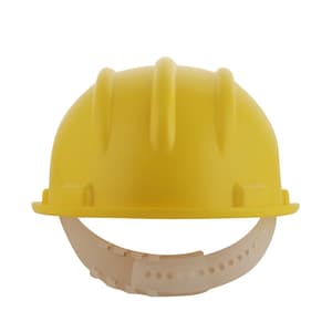 Karam ISI Marked Shelmet Safety Helmet With Plastic Cradle (Yellow), PN501