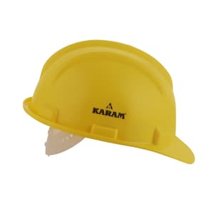 Karam ISI Marked Shelmet Safety Helmet With Plastic Cradle (Yellow), PN501