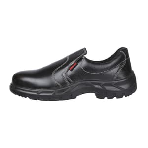 Karam Men's Executive Leather Safety Shoe - Steel Toe (Black), FS04BL