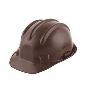 Karam ISI Marked Shelmet Ratchet Type Safety Helmet With Plastic Cradle (Brown), PN521