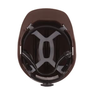 Karam ISI Marked Shelmet Ratchet Type Safety Helmet With Plastic Cradle (Brown), PN521