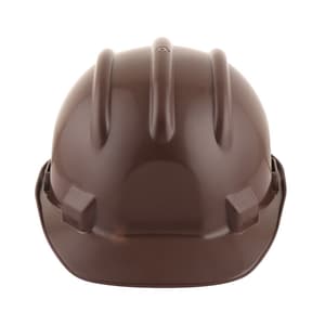 Karam ISI Marked Shelmet Ratchet Type Safety Helmet With Plastic Cradle (Brown), PN521