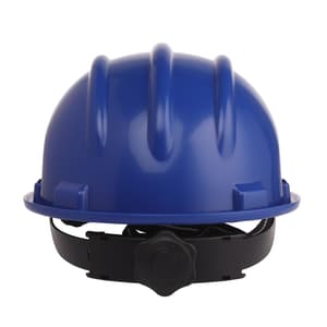 Karam ISI Marked Shelmet Ratchet Type Safety Helmet With Plastic Cradle (Lamination Blue), PN521