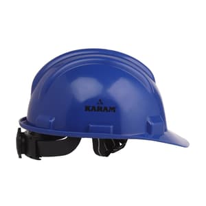 Karam ISI Marked Shelmet Ratchet Type Safety Helmet With Plastic Cradle (Lamination Blue), PN521