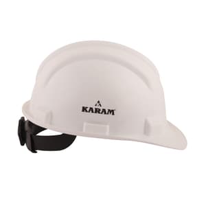 Karam ISI Marked Shelmet Ratchet Type Safety Helmet With Plastic Cradle (White), PN521