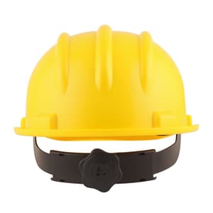 Karam ISI Marked Shelmet Ratchet Type Safety Helmet With Plastic Cradle (Yellow), PN521