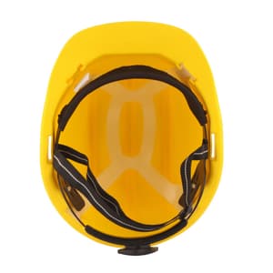 Karam ISI Marked Shelmet Ratchet Type Safety Helmet With Plastic Cradle (Yellow), PN521