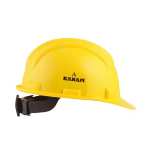 Karam ISI Marked Shelmet Ratchet Type Safety Helmet With Plastic Cradle (Yellow), PN521
