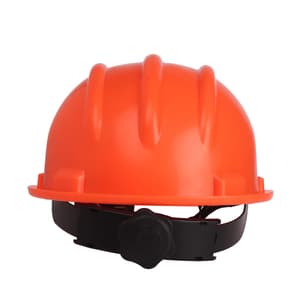 Karam ISI Marked Shelmet Ratchet Type Safety Helmet With Plastic Cradle (Fluorescent Orange), PN521